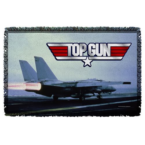 Top Gun Take Off Woven Tapestry Throw Blanket